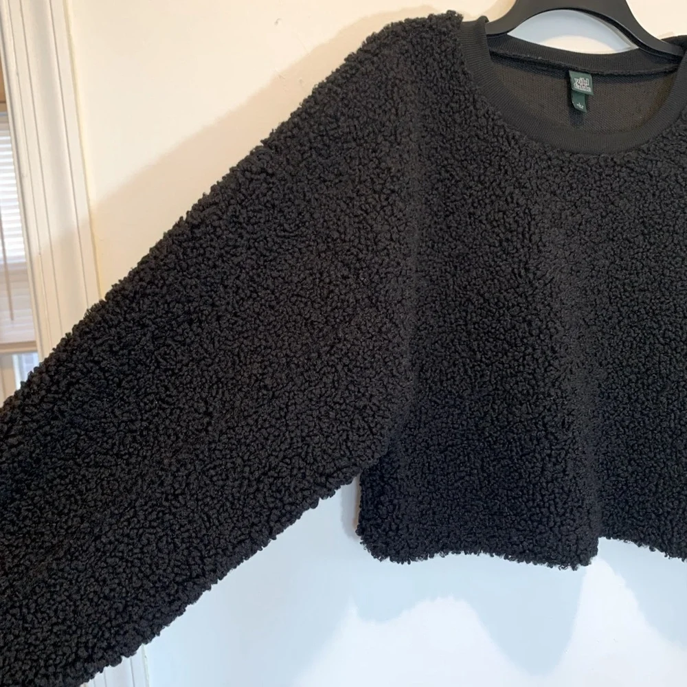 Wild Fable Cozy Black Sherpa Sweater - Picture 3 of 7
